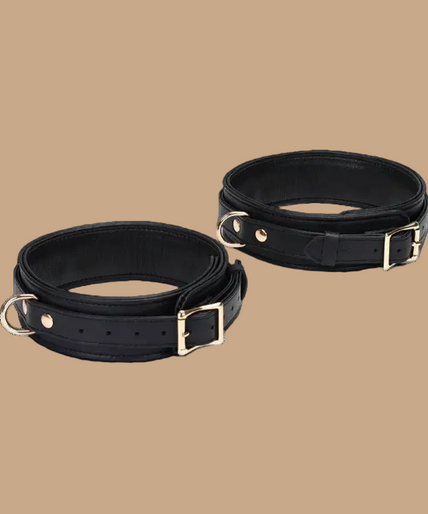 Liebe Seele Dark Secret Leather Thigh Cuffs – Black Liebe Seele Dark Secret Leather Thigh Cuffs – Black
