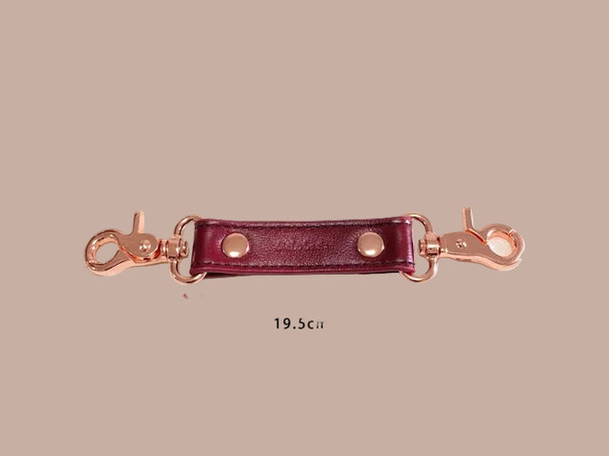 Liebe Seele Leather Strap with Rose Gold Hardware – Wine Red
