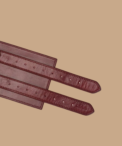 Liebe Seele Luxury Leather Waist Belt – Wine Red Liebe Seele Luxury Leather Waist Belt – Wine Red