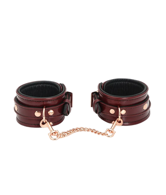Liebe Seele Leather Ankle Cuffs – Wine Red Liebe Seele Leather Ankle Cuffs – Wine Red