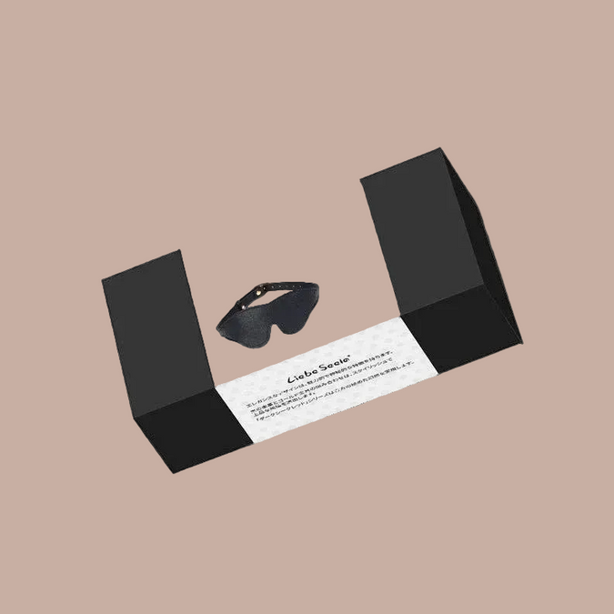 Liebe Seele Leather Blindfold – Dark Secret Black