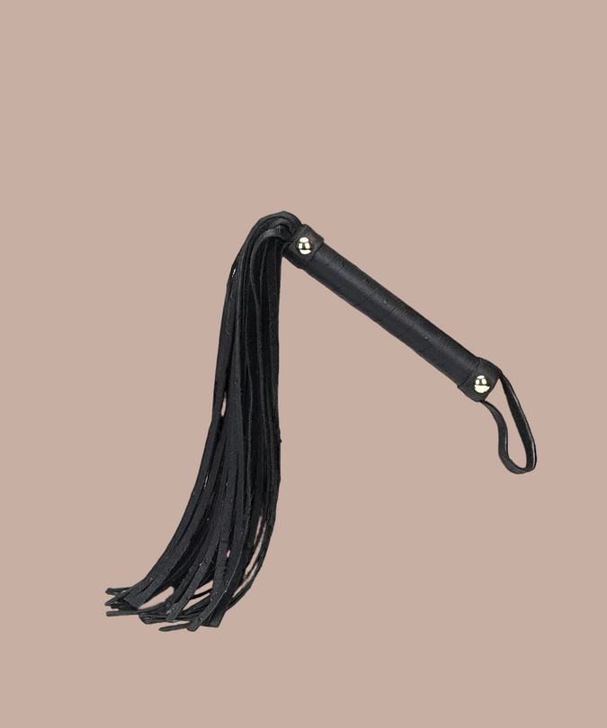 Liebe Seele Demon's Kiss Small Leather Flogger – Black