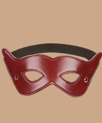 Liebe Seele Leather Open-Eye Blindfold – Wine Red Liebe Seele Leather Open-Eye Blindfold – Wine Red