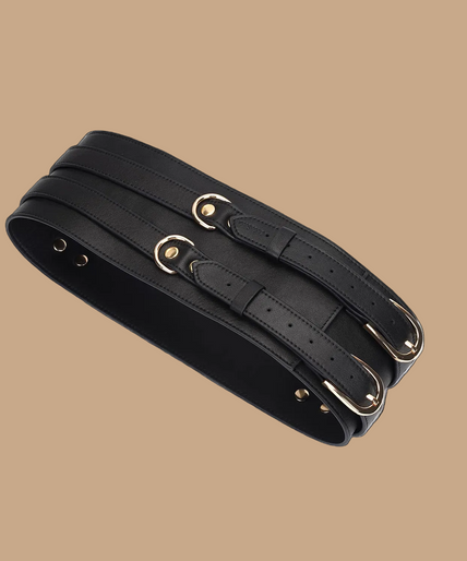 Liebe Seele Dark Secret Luxury Leather Waist Belt – Black Liebe Seele Dark Secret Luxury Leather Waist Belt – Black