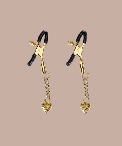 Liebe Seele Gouden tepelklemmen - Holle hartvorm Liebe Seele Gouden tepelklemmen - Holle hartvorm