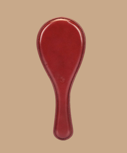 Liebe Seele Round Leather Spanking Paddle – Wine Red Liebe Seele Round Leather Spanking Paddle – Wine Red