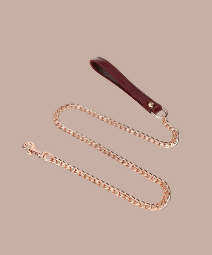 Liebe Seele Leren Halsband met Riem – Wijnrood Liebe Seele Leren Halsband met Riem – Wijnrood