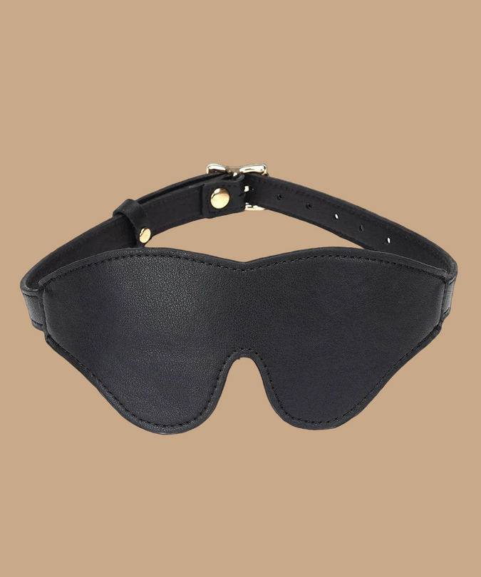 Liebe Seele Dark Secret Leather Blindfold – Black