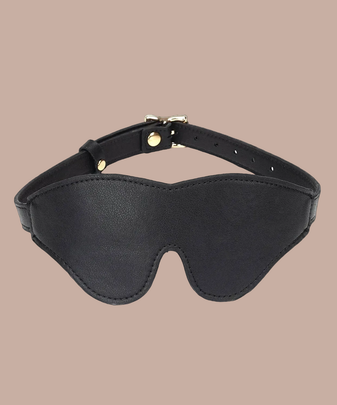 Liebe Seele Leather Blindfold – Dark Secret Black