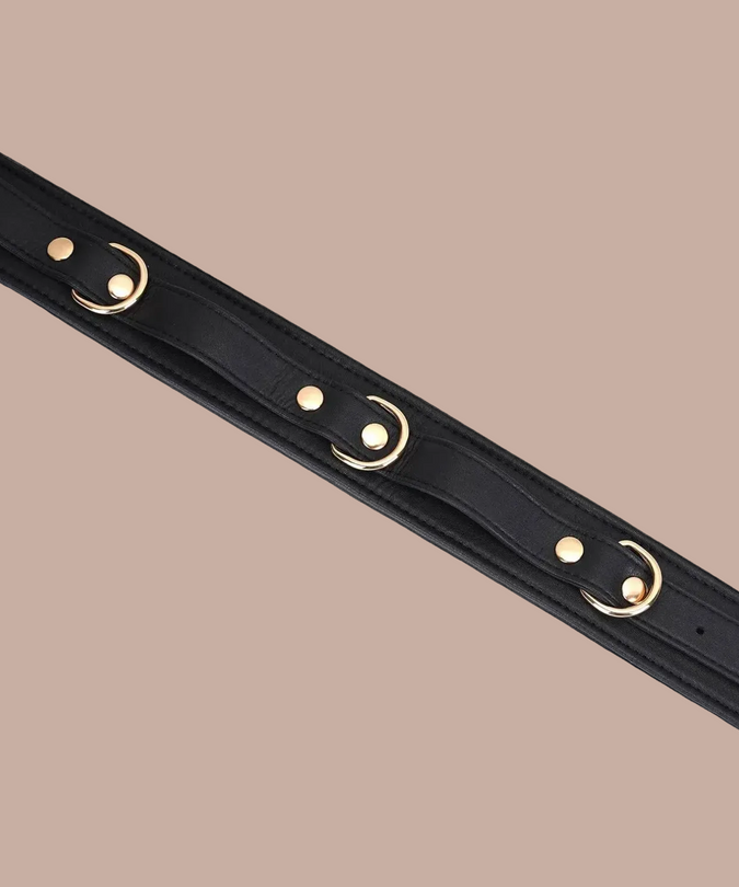Liebe Seele Leather Thigh Cuffs – Dark Secret Black