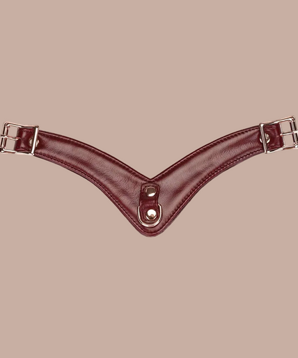 Liebe Seele Deluxe Lederen Gedwongen Orgasme Harnasriem - Wijnrood Liebe Seele Deluxe Lederen Gedwongen Orgasme Harnasriem - Wijnrood