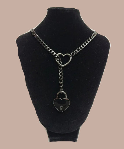 Liebe Seele Metal Chain Collar with Padlock – Silver Liebe Seele Metal Chain Collar with Padlock – Silver