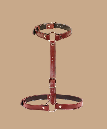 Liebe Seele Leather Hip Harness – Wine Red Liebe Seele Leather Hip Harness – Wine Red