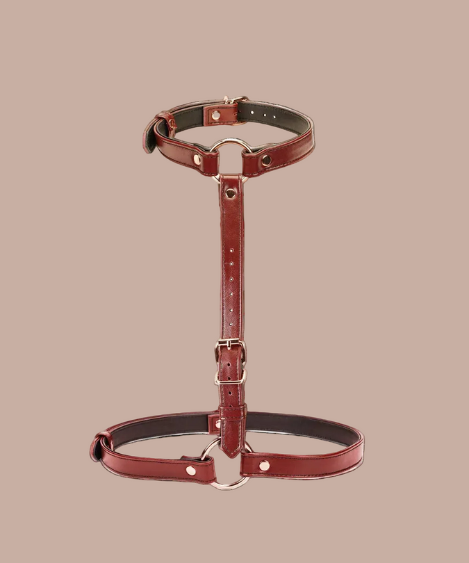 Liebe Seele Leather Hip Harness – Wine Red