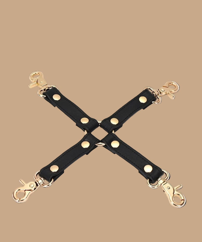 Liebe Seele Dark Secret 4-Way Leather Hogtie – Black