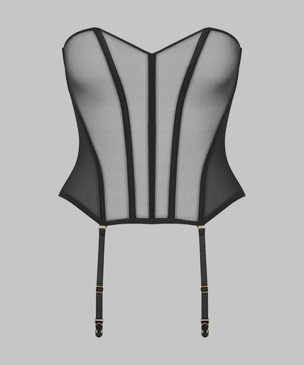 Scandale – L'Amoureuse Corset with Suspenders Black Scandale – L'Amoureuse Corset with Suspenders Black