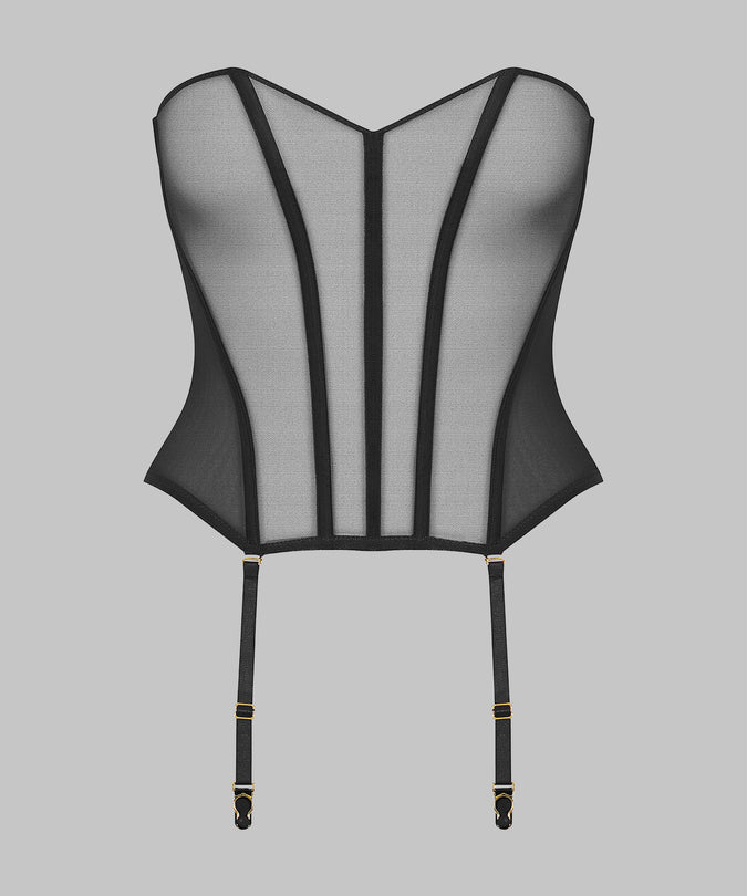 Scandale – L'Amoureuse Corset with Suspenders Black