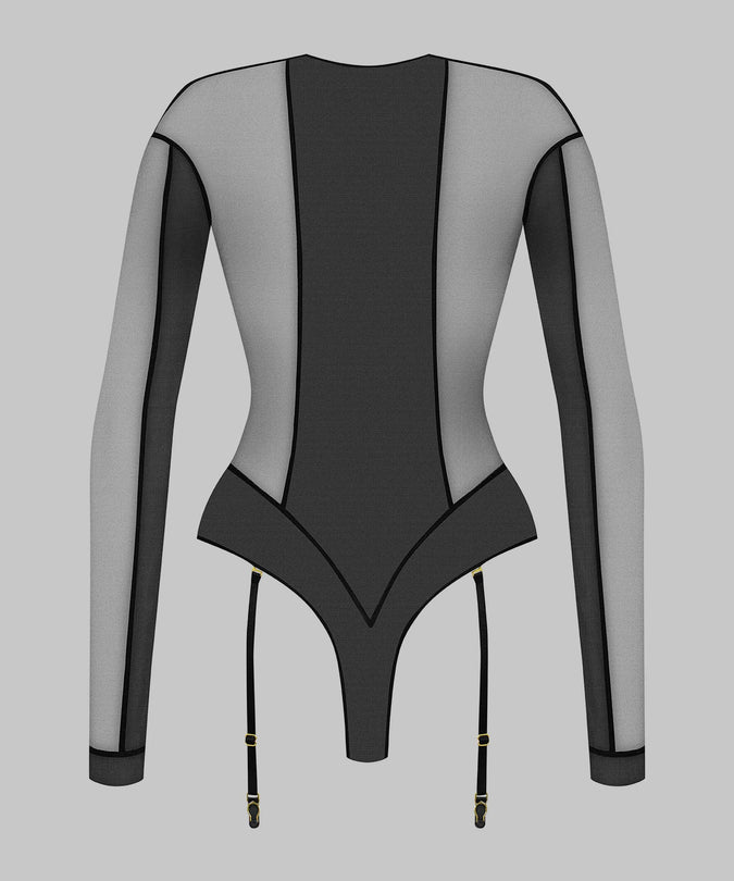 Scandale – L'Amoureuse Long Sleeves Thong Body Black