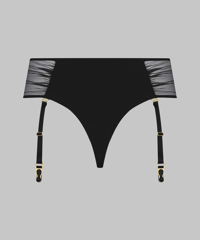 Scandale – Nuit Fauve Openable High Waist Tanga Black
