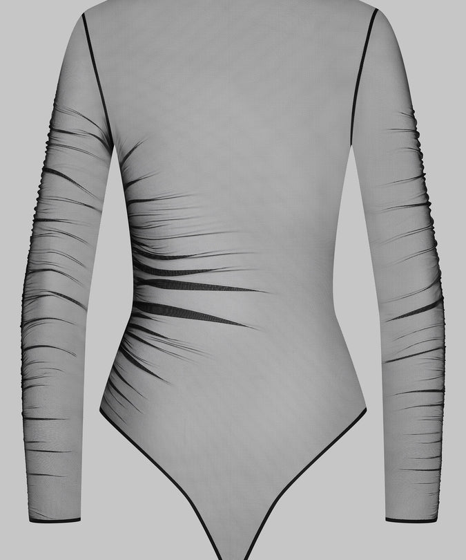 Scandale – Nuit Fauve Long Sleeves Thong Body Black
