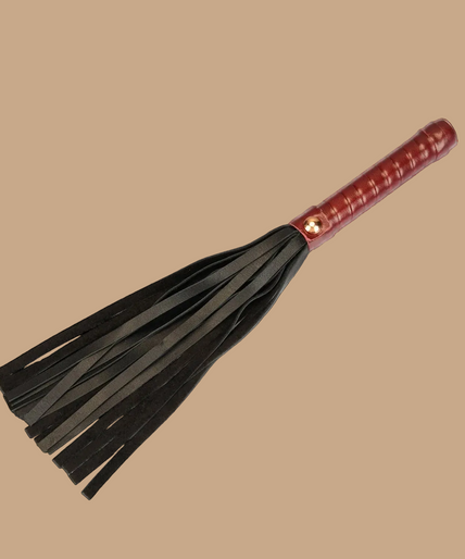 Liebe Seele Leather Mini Flogger – Wine Red Liebe Seele Leather Mini Flogger – Wine Red