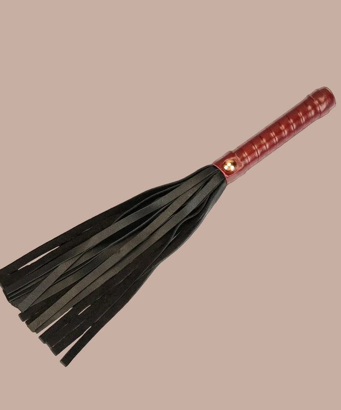 Liebe Seele Leren Mini Flogger - Wijnrood