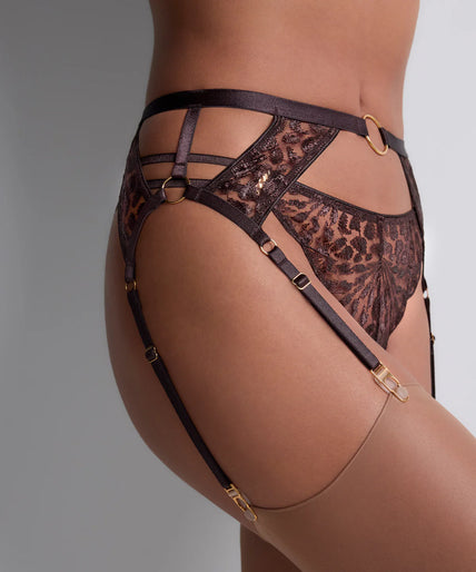 Aubade Crazy In Love Suspender - Satin Brown Aubade Crazy In Love Suspender - Satin Brown