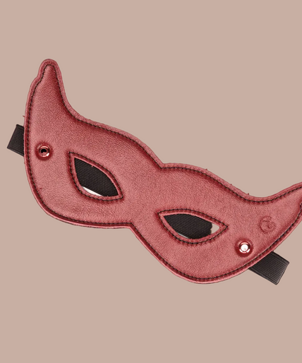 Liebe Seele Lederen Open-Oog Blinddoek – Wijnrood Liebe Seele Lederen Open-Oog Blinddoek – Wijnrood