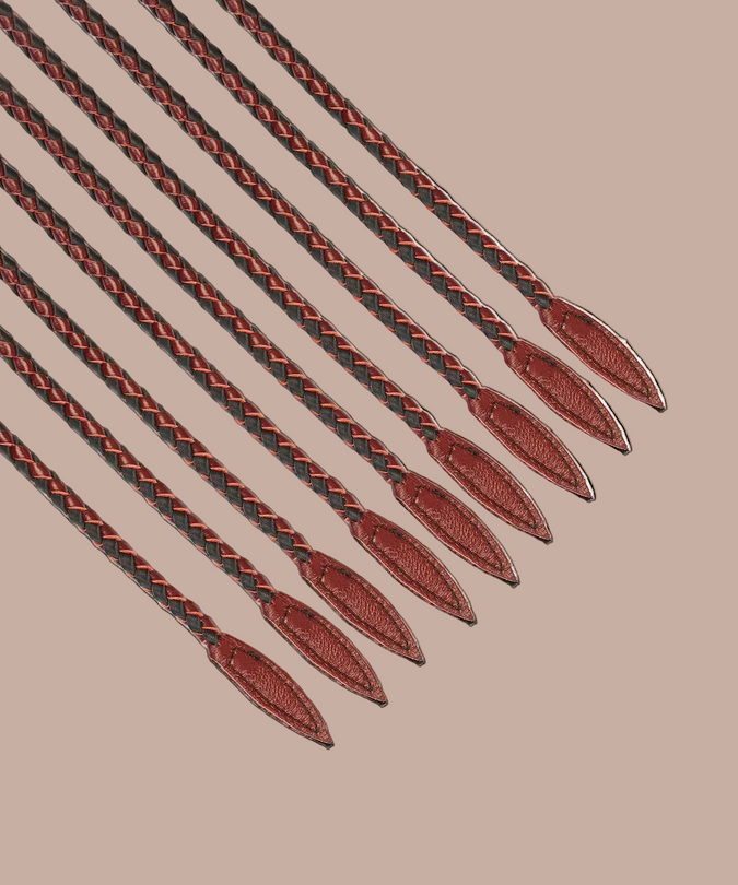 Liebe Seele Leather Cat O' Nine Tails Whip – Wine Red