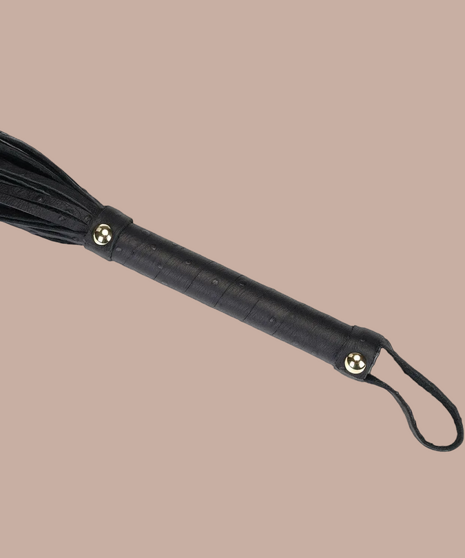 Liebe Seele Demon's Kiss Small Leather Flogger – Black
