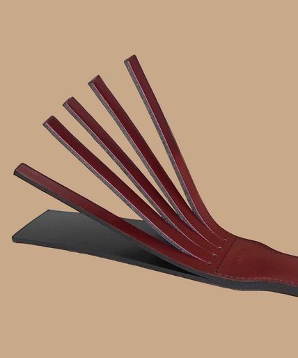 Liebe Seele Leather Split Tawse Paddle – Wine Red Liebe Seele Leather Split Tawse Paddle – Wine Red