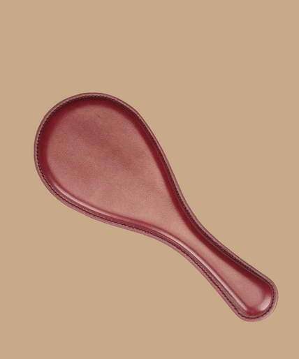 Liebe Seele Round Leather Spanking Paddle – Wine Red Liebe Seele Round Leather Spanking Paddle – Wine Red