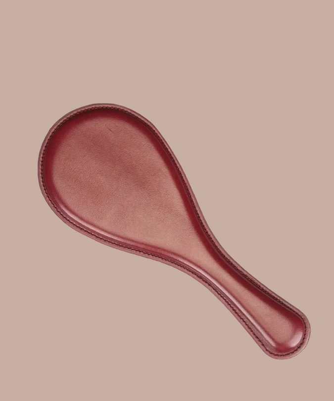 Liebe Seele Round Leather Spanking Paddle – Wine Red
