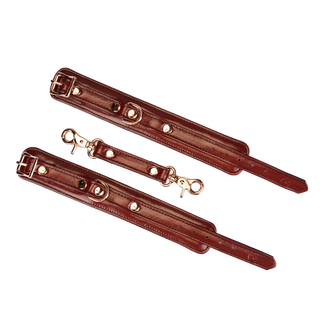 Liebe Seele Narrow Leather Wrist Cuffs – Wine Red Liebe Seele Narrow Leather Wrist Cuffs – Wine Red