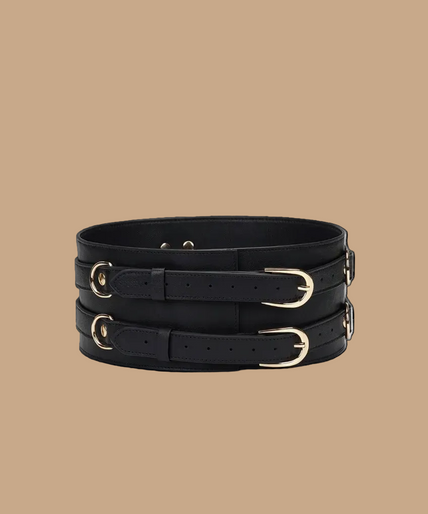 Liebe Seele Dark Secret Luxury Leather Waist Belt – Black Liebe Seele Dark Secret Luxury Leather Waist Belt – Black