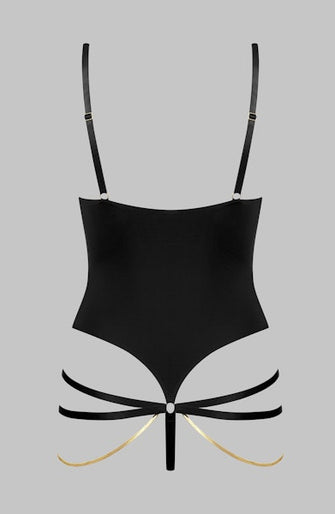 Maison Close – Tapage Nocturne V-hals Juwelen String Bodysuit – Zwart Maison Close – Tapage Nocturne V-hals Juwelen String Bodysuit – Zwart