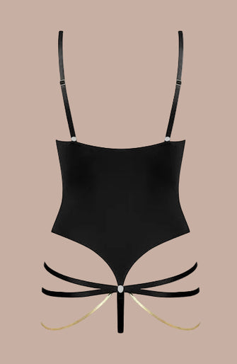 Maison Close – Tapage Nocturne V-Neck Jewelry Thong Bodysuit Black Maison Close – Tapage Nocturne V-Neck Jewelry Thong Bodysuit Black