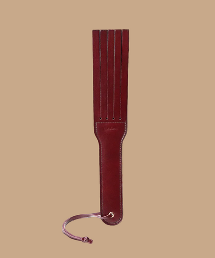 Liebe Seele Leather Split Tawse Paddle – Wine Red Liebe Seele Leather Split Tawse Paddle – Wine Red