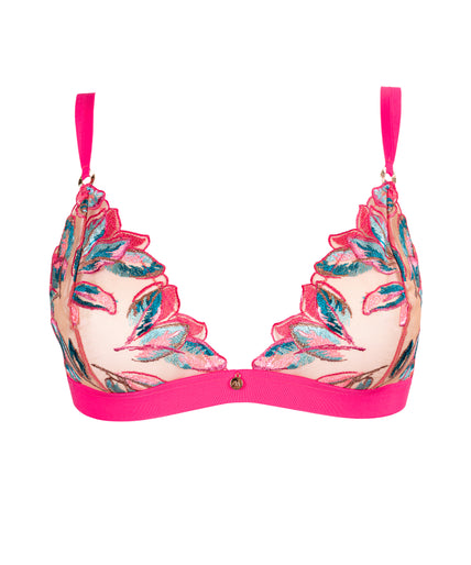 Atelier Amour – Oiseau de Paradis Unwired Triangle Bra - Cherry Atelier Amour – Oiseau de Paradis Unwired Triangle Bra - Cherry