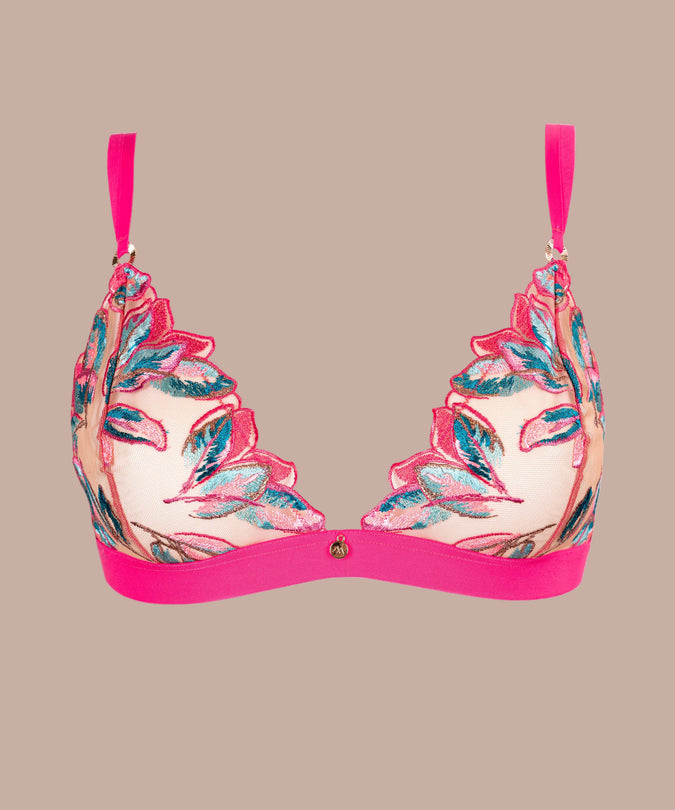 Atelier Amour – Oiseau de Paradis Unwired Triangle Bra Cherry