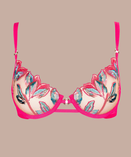 Atelier Amour – Oiseau de Paradis Half Cup Bra Cherry Atelier Amour – Oiseau de Paradis Half Cup Bra Cherry