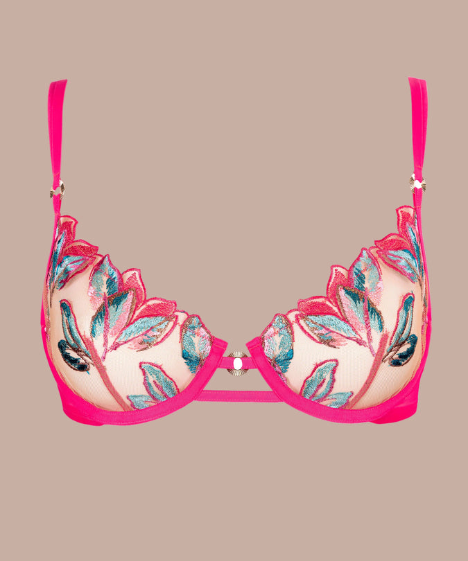 Atelier Amour – Oiseau de Paradis Half Cup Bra Cherry