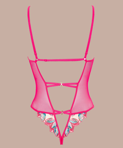 Atelier Amour – Oiseau de Paradis Bodysuit Cherry Atelier Amour Oiseau de Paradis Body - Cherry - Pleasurements