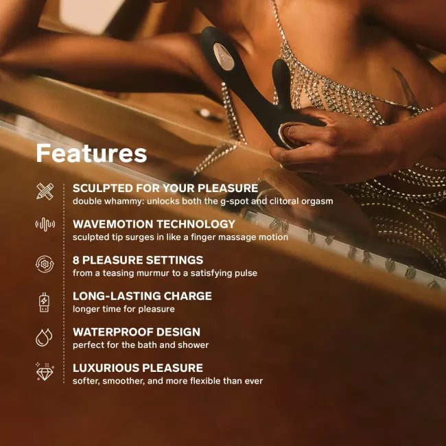 Pleasure nummer 23 van LELO: Soraya Wave Black - Rabbit Vibrator