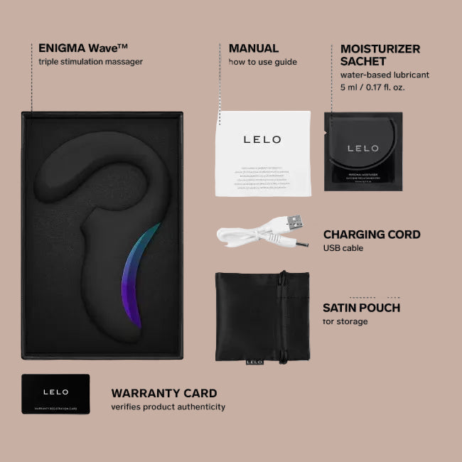 Pleasure Number 20 by LELO: ENIGMA Wave Black - Sonic Vibrator