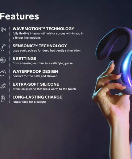 Pleasure nummer 20 van LELO: ENIGMA Wave Black - Sonische vibrator Pleasure nummer 20 van LELO: ENIGMA Wave Black - Sonische vibrator