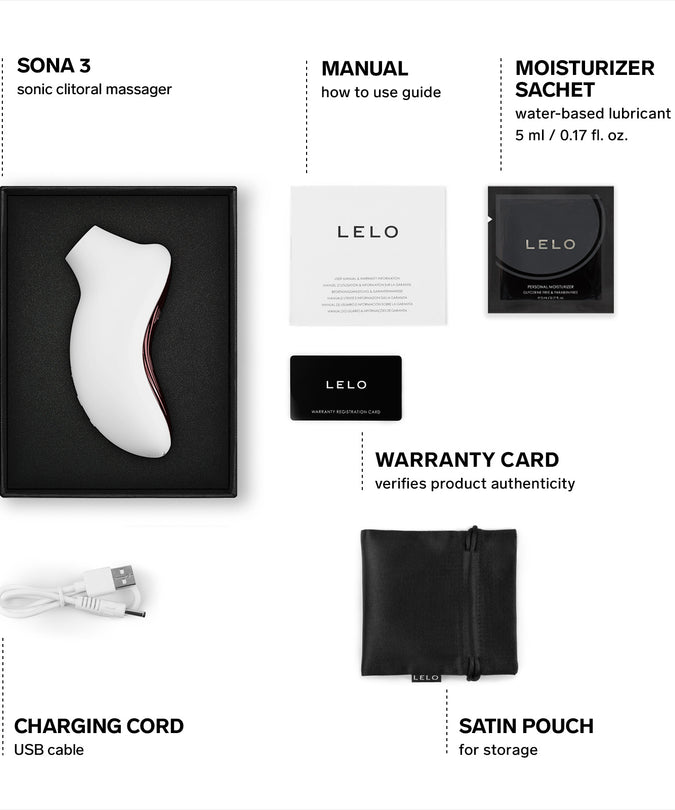 Pleasure Number 25 by LELO: SONA 3 White - Sonic Stimulator