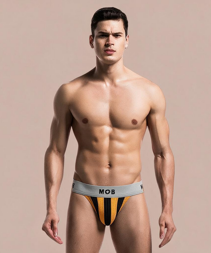 Mob – Klassieke Jock Stripe Oranje Maat S