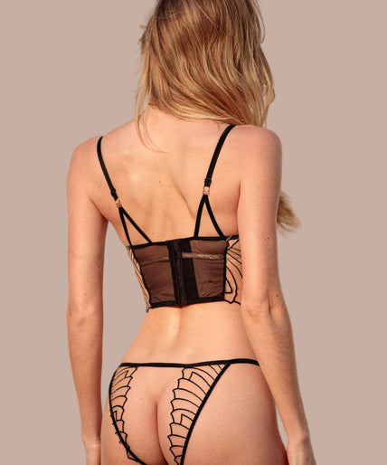 Atelier Amour – Cosmic Dream Open Bustier - Black Atelier Amour – Cosmic Dream Open Bustier - Black