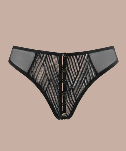 Atelier Amour – Clair Obscur Open Tanga Zwart Atelier Amour – Clair Obscur Open Tanga Zwart